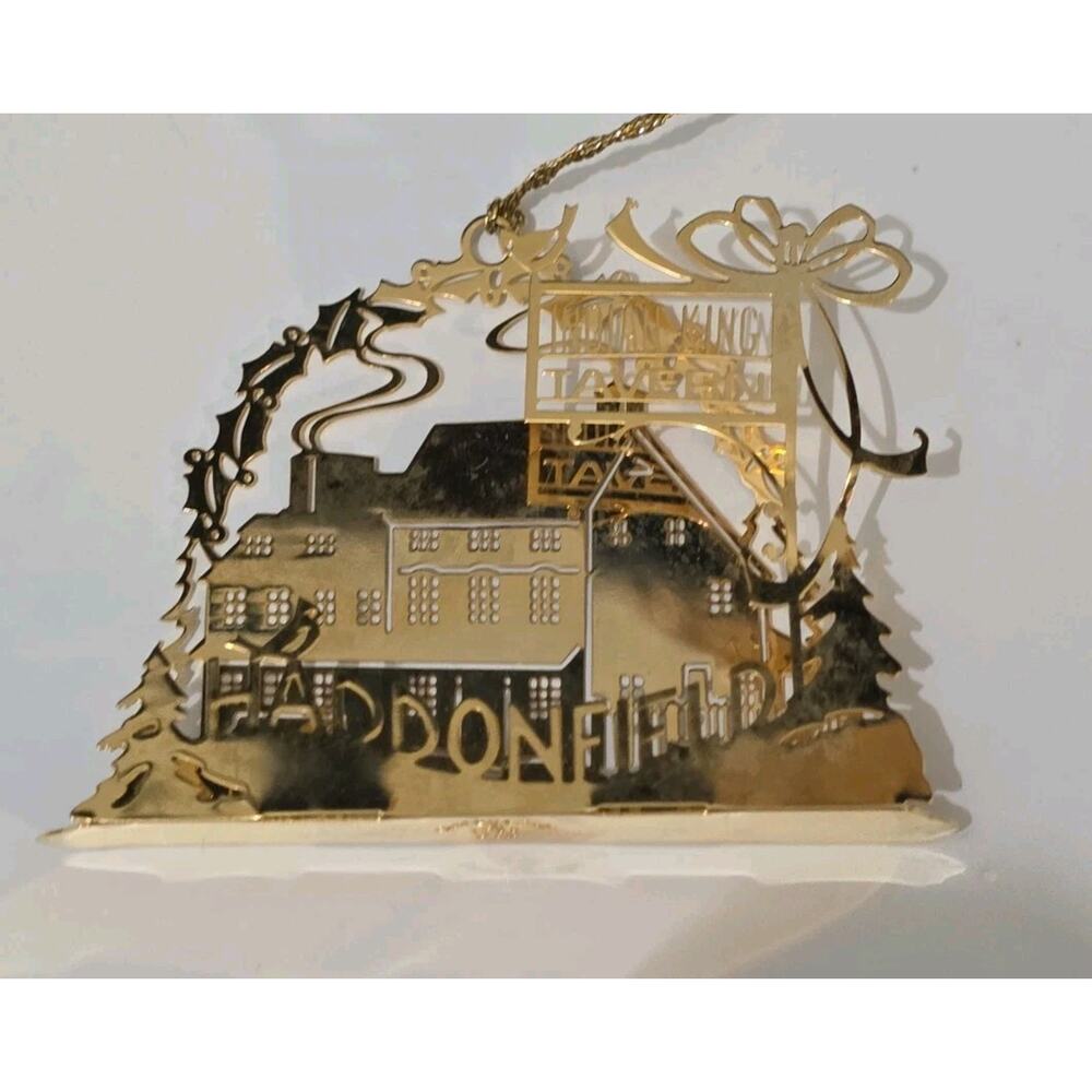New Jersey, Haddonfiled Indian KING Tavern Brass Ornamet Tamerlane 1984